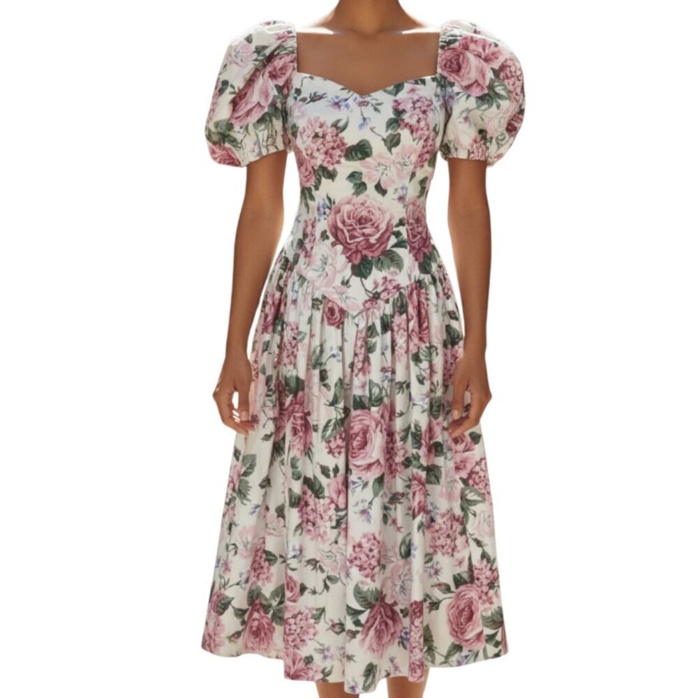 Vintage cottage core tea dress